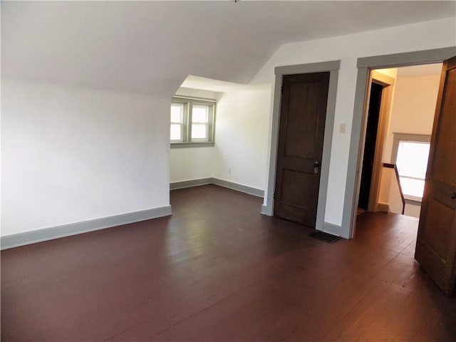 437 Green St, Munhall, PA 15120 - bonus room featuring dark wood-style floors and vaulted ceiling