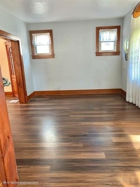 1117 Idaho Ave, Harrison Twp, PA 15065 - empty room featuring wood finished floors and baseboards