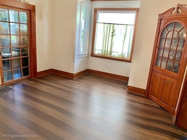 1117 Idaho Ave, Harrison Twp, PA 15065 - spare room with dark wood-type flooring and baseboards