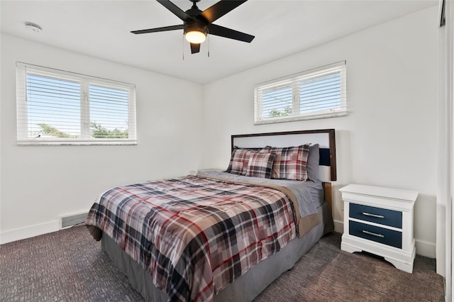 300 Jacks Run Rd, Ross Twp, PA 15202 - bedroom featuring dark carpet and ceiling fan