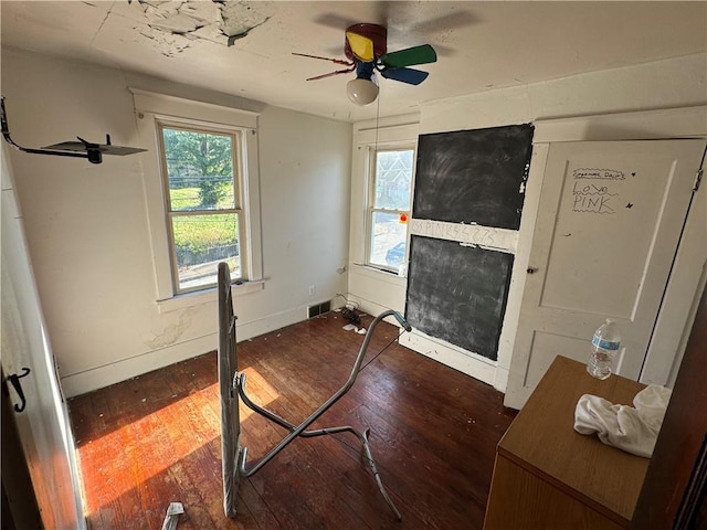 1413 Summit Ave, Monessen, PA 15062 - bedroom featuring wood finished floors, a fireplace, and a ceiling fan
