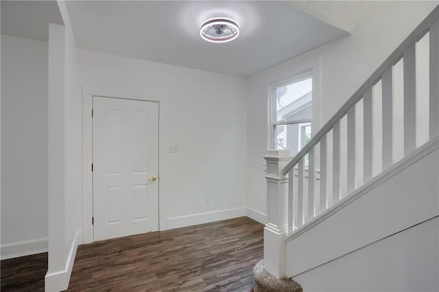 1311 Irwin St, Aliquippa, PA 15001 - entryway with dark wood-type flooring and stairway