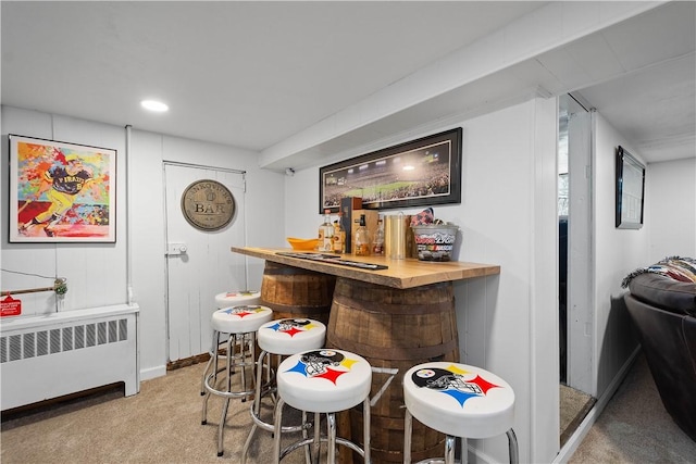 103 Lackawana Ave, Bentleyville, PA 15314 - indoor dry bar with radiator, carpet, and recessed lighting