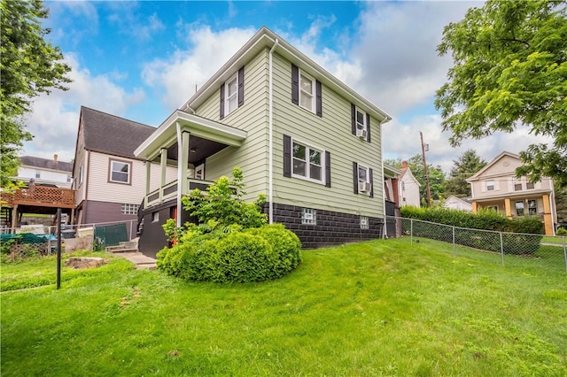 103 Lackawana Ave, Bentleyville, PA 15314 - back of house with a fenced backyard