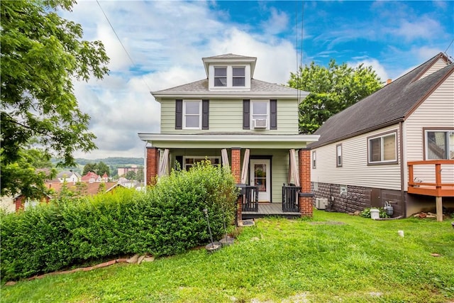 103 Lackawana Ave, Bentleyville, PA 15314 - american foursquare style home with a front yard and a porch