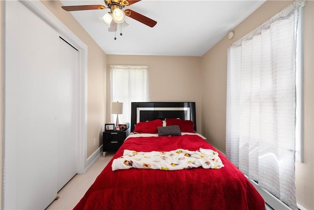 103 Lackawana Ave, Bentleyville, PA 15314 - carpeted bedroom with baseboards and ceiling fan