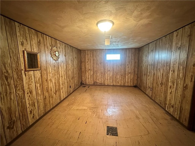 202 Hoeveler St, Springdale Boro, PA 15144 - basement featuring light floors and wooden walls