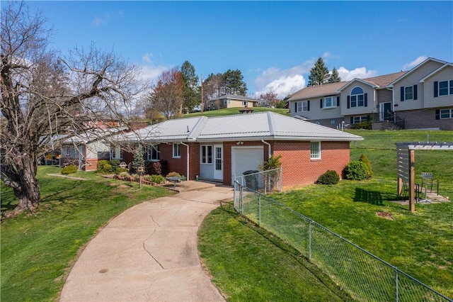 708 Washington St, Bentleyville, PA 15314 - view of front of home featuring an attached garage, concrete driveway, and brick siding