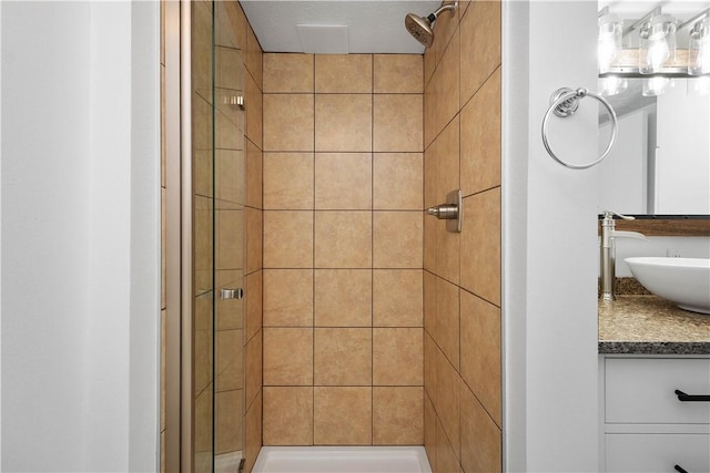 708 Washington St, Bentleyville, PA 15314 - bathroom with a shower stall and vanity