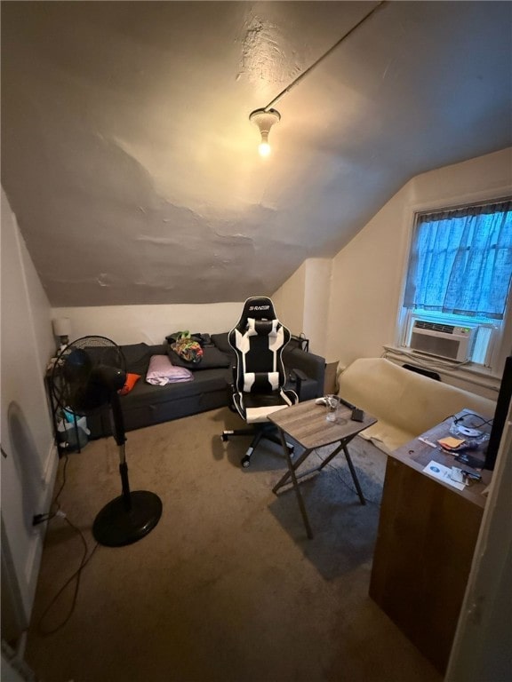 2306 Sherbrook St, Squirrel Hill, PA 15217 - bonus room featuring cooling unit, lofted ceiling, and carpet flooring