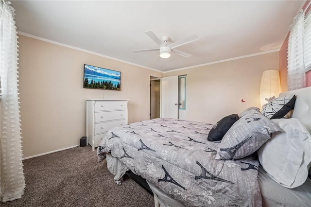 249 Laurie Dr, Penn Hills, PA 15235 - carpeted bedroom featuring ornamental molding and ceiling fan