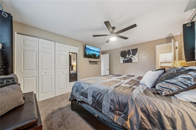 249 Laurie Dr, Penn Hills, PA 15235 - carpeted bedroom featuring a closet and a ceiling fan