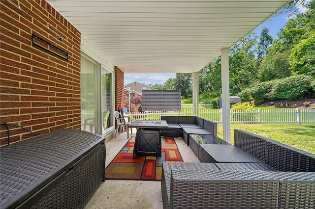 249 Laurie Dr, Penn Hills, PA 15235 - view of patio featuring an outdoor living space with a fire pit