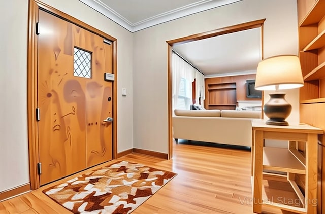 200 Champa St, Penn Hills, PA 15235 - entrance foyer featuring crown molding and light wood-type flooring