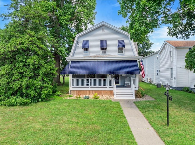 488 Buffalo St, Beaver, PA 15009 - dutch colonial featuring covered porch, a gambrel roof, and a front yard
