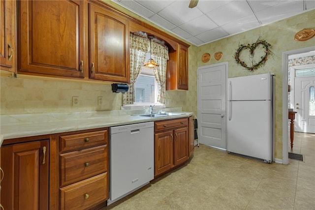 488 Buffalo St, Beaver, PA 15009 - kitchen featuring white appliances and brown cabinets