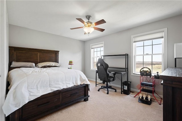 138 Crossridge Rd, Fallowfield, PA 15022 - bedroom featuring light colored carpet and a ceiling fan