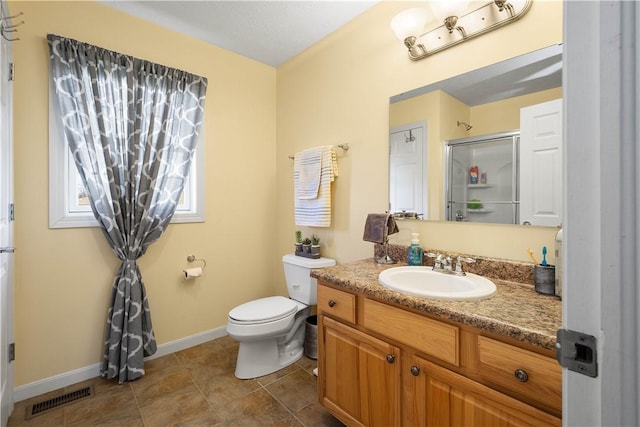 138 Crossridge Rd, Fallowfield, PA 15022 - bathroom with vanity, a stall shower, and tile patterned floors
