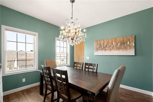 138 Crossridge Rd, Fallowfield, PA 15022 - dining area with wood finished floors and a chandelier