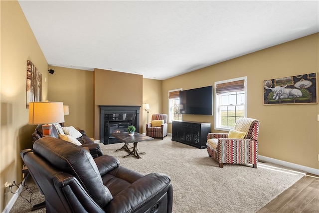 138 Crossridge Rd, Fallowfield, PA 15022 - living room with a glass covered fireplace and wood finished floors