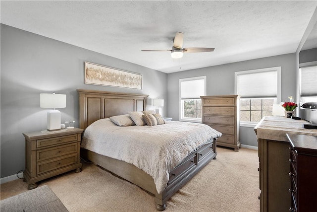 138 Crossridge Rd, Fallowfield, PA 15022 - bedroom featuring light colored carpet and a ceiling fan