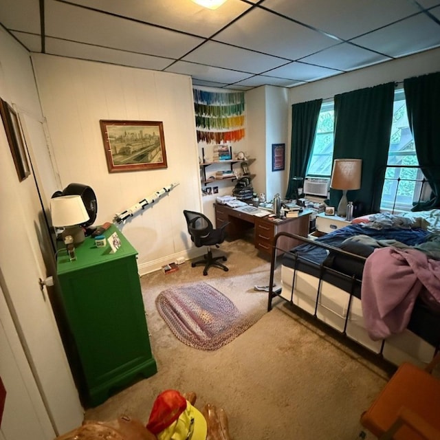 5837 Nicholson St, Squirrel Hill, PA 15217 - office with carpet floors, a paneled ceiling, and cooling unit
