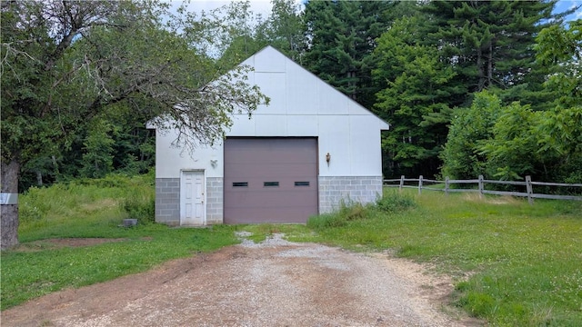 89 Rankin Rd, Wharton Twp, PA 15437 - detached garage featuring dirt driveway