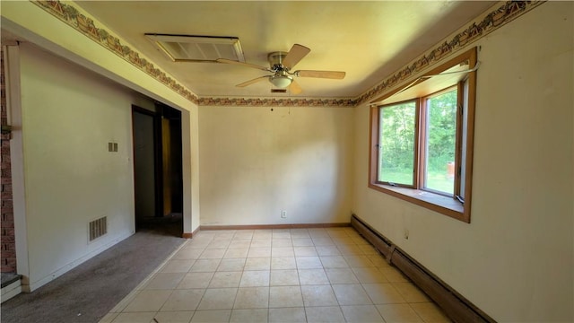 89 Rankin Rd, Wharton Twp, PA 15437 - spare room with baseboard heating and a ceiling fan