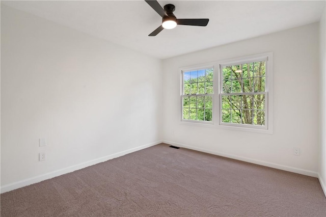 1278 Meadowbrook Dr, North Strabane, PA 15317 - empty room featuring a ceiling fan and dark colored carpet