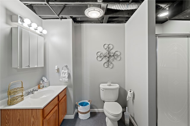 1413 Oak St, Oakmont, PA 15139 - bathroom featuring vanity and a shower