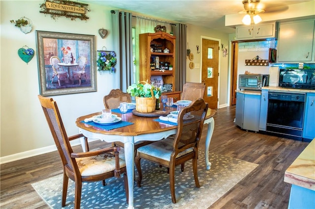 3015 Graham Ave, Windber, PA 15963 - dining room featuring dark wood finished floors and ceiling fan