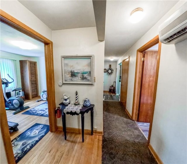 3015 Graham Ave, Windber, PA 15963 - hall with an AC wall unit and wood finished floors