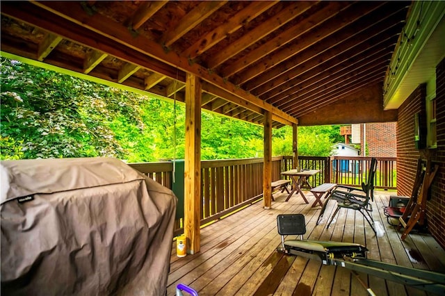 622 National Dr, Penn Hills, PA 15235 - wooden deck with a grill
