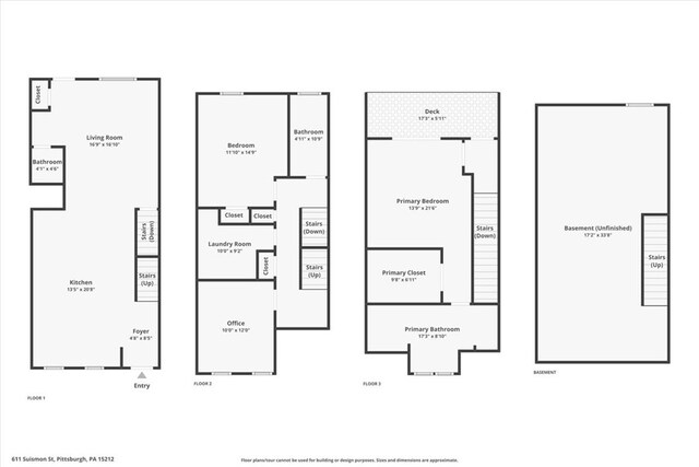 611 Suismon St, East Allegheny, PA 15212 - view of floor plan / room layout