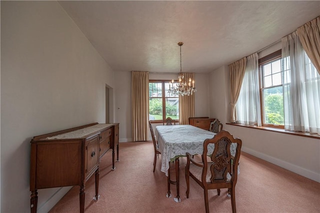 860 W Ingomar Rd, Mccandless, PA 15237 - dining area with a chandelier and light carpet