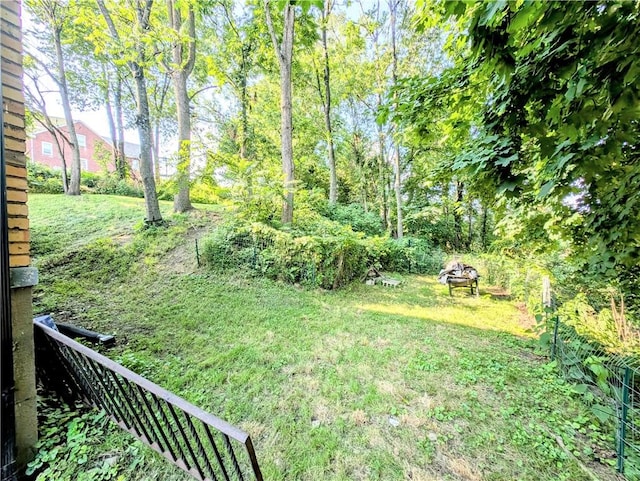 213 N 5th St, Jeannette, PA 15644 - view of yard featuring an outdoor fire pit