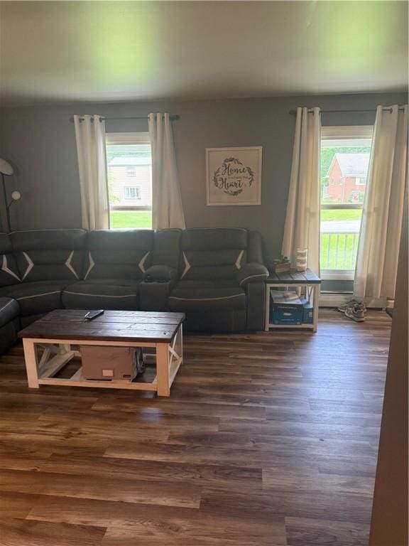 105 White Oak Dr, Twp Of But Se, PA 16001 - living room featuring dark wood-type flooring