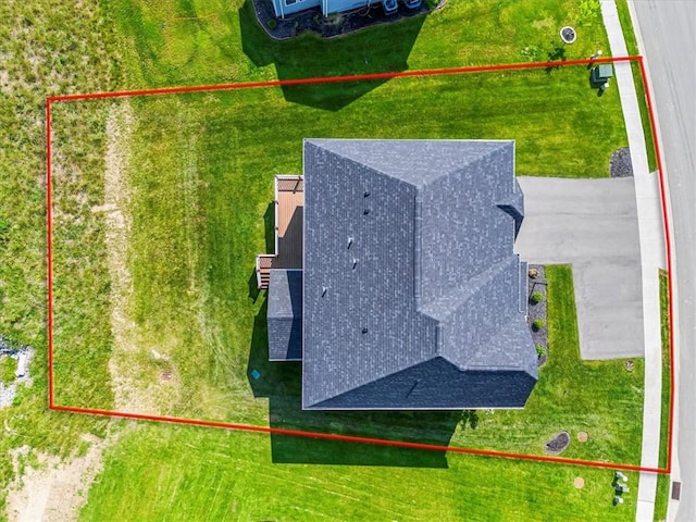 1103 Deerfield Dr, Franklin Park, PA 15143 - view from above of property with property parcel outlined