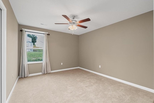 1103 Deerfield Dr, Franklin Park, PA 15143 - spare room featuring light carpet and a ceiling fan