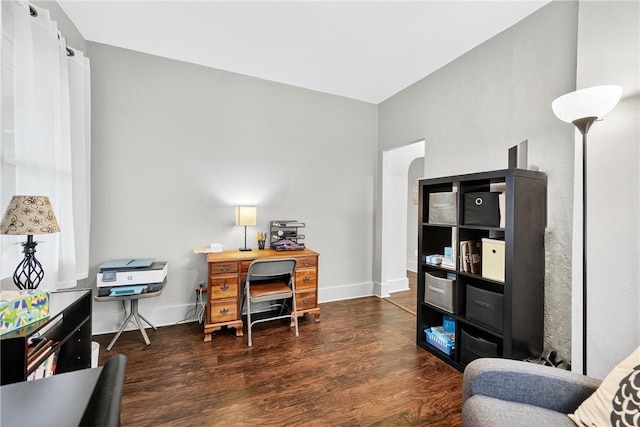 915 Summit St, Mckeesport, PA 15132 - office area featuring wood finished floors and baseboards