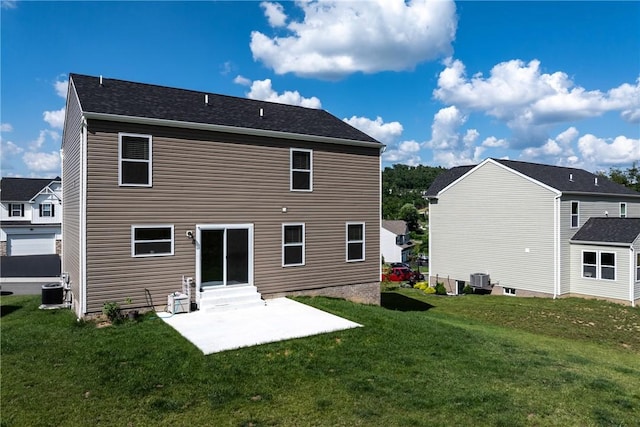 260 Lily Ridge Dr, North Strabane, PA 15317 - rear view of house with a yard, a patio, and entry steps