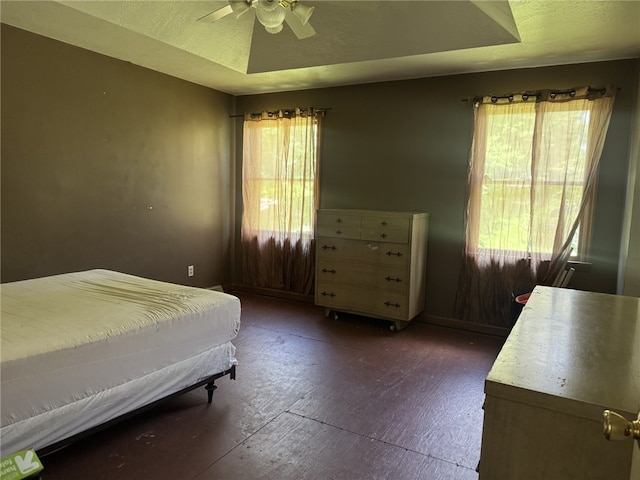 4401 Ridgewood Dr, Jefferson Hills, PA 15332 - bedroom featuring multiple windows, hardwood / wood-style floors, and ceiling fan