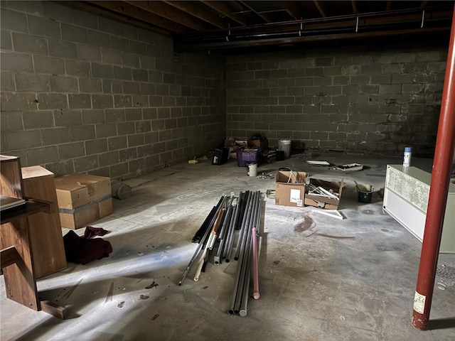 4401 Ridgewood Dr, Jefferson Hills, PA 15332 - unfinished basement featuring concrete block wall