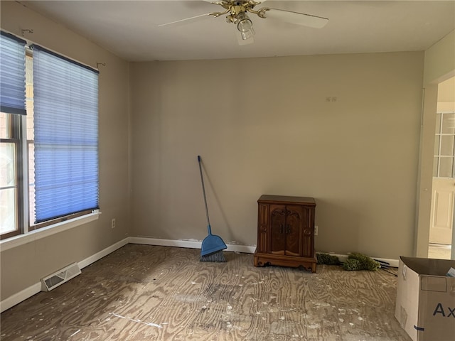 4401 Ridgewood Dr, Jefferson Hills, PA 15332 - spare room featuring plenty of natural light and ceiling fan
