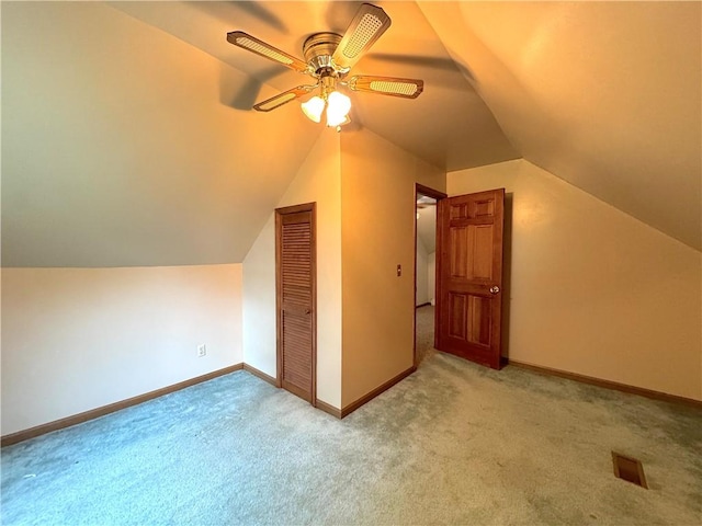 45 7th St, Sewickley Twp, PA 15637 - bonus room with carpet flooring, ceiling fan, and vaulted ceiling