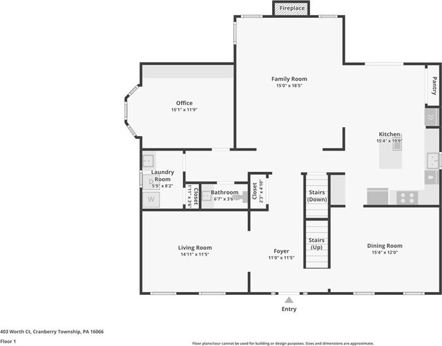 403 Worth Ct, Cranberry Twp, PA 16066 - view of property floor plan