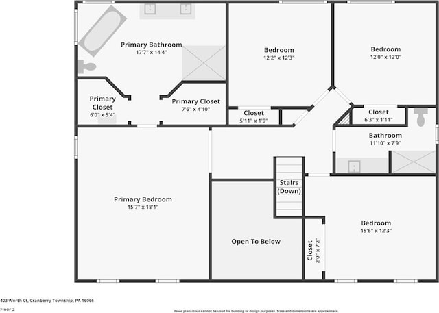 403 Worth Ct, Cranberry Twp, PA 16066 - view of property floor plan