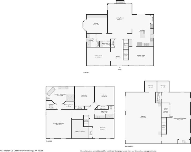 403 Worth Ct, Cranberry Twp, PA 16066 - view of home floor plan
