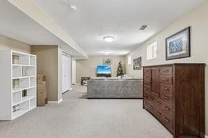 403 Worth Ct, Cranberry Twp, PA 16066 - living area with light carpet and baseboards