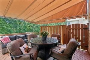 403 Worth Ct, Cranberry Twp, PA 16066 - wooden deck featuring outdoor dining area